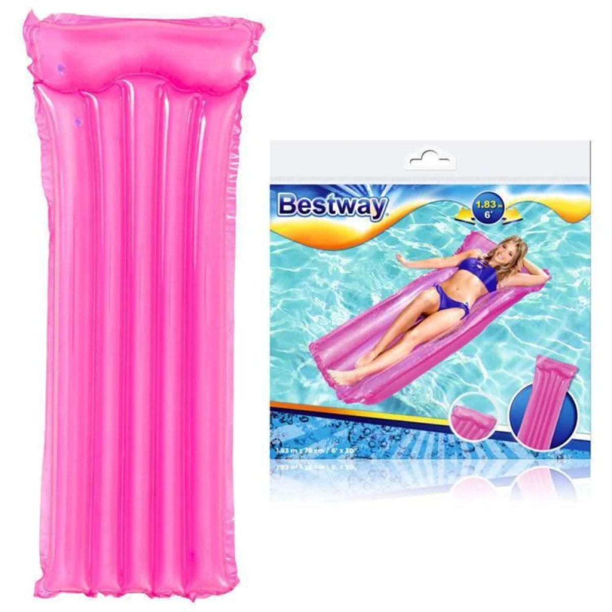 Bestway Φουσκωτό Στρώμα Θαλάσσης Ροζ 183 x 76 cm 44013
