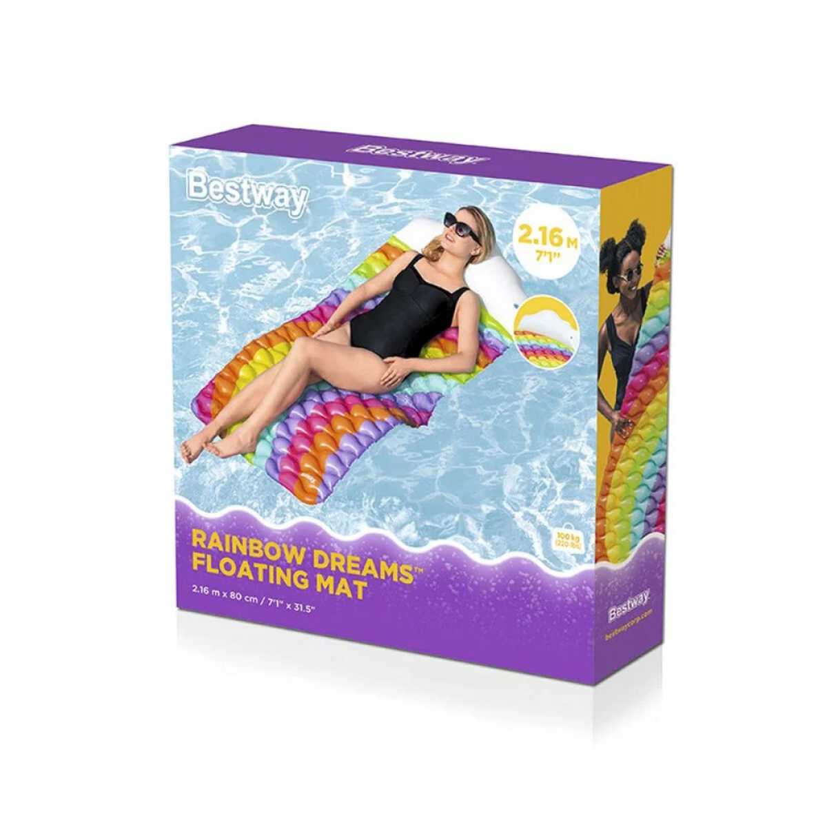 Bestway Rainbow Φουσκωτό Στρώμα Θαλάσσης 161εκ. 44107
