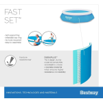 Bestway Στρογγυλή Φουσκωτή Πισίνα 244x244x61εκ. Fast Set Μπλε 57448