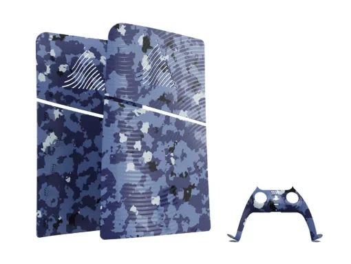 Maxx Tech Blue Wave Camo Faceplates Kit για PS5 Slim MXT-SLFPBC-PS5