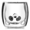 Gadget Master Γυάλινο Ποτήρι Διπλού Τοιχώματος Panda 260ml