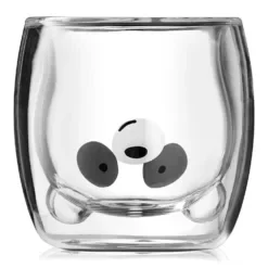 Gadget Master Γυάλινο Ποτήρι Διπλού Τοιχώματος Panda 260ml