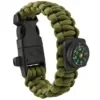 Βραχιόλι Επιβίωσης Paracord 5 σε 1 Πράσινο 00006063