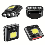 Επαναφορτιζόμενος φακός κεφαλής LED 3.7V 500mAh - μαύρο - Image 4