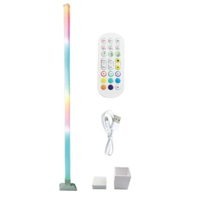 Επιδαπέδιο Φωτιστικό RGB LED 150cm με τηλεχειριστήριο & Μουσική AQ60823