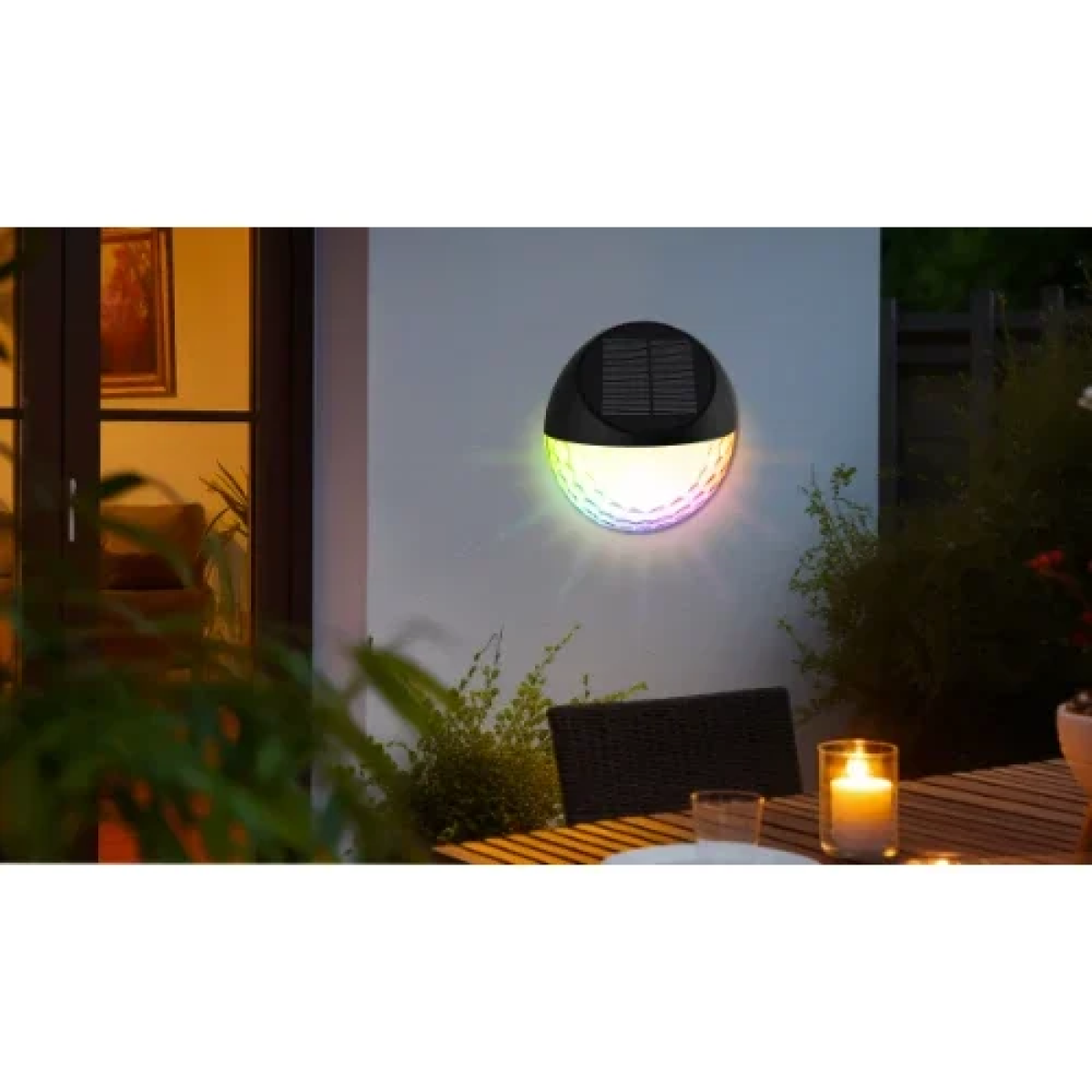 Επιτοίχιο Ηλιακό Φωτιστικό RGB LED 2W IP44 Aigostar