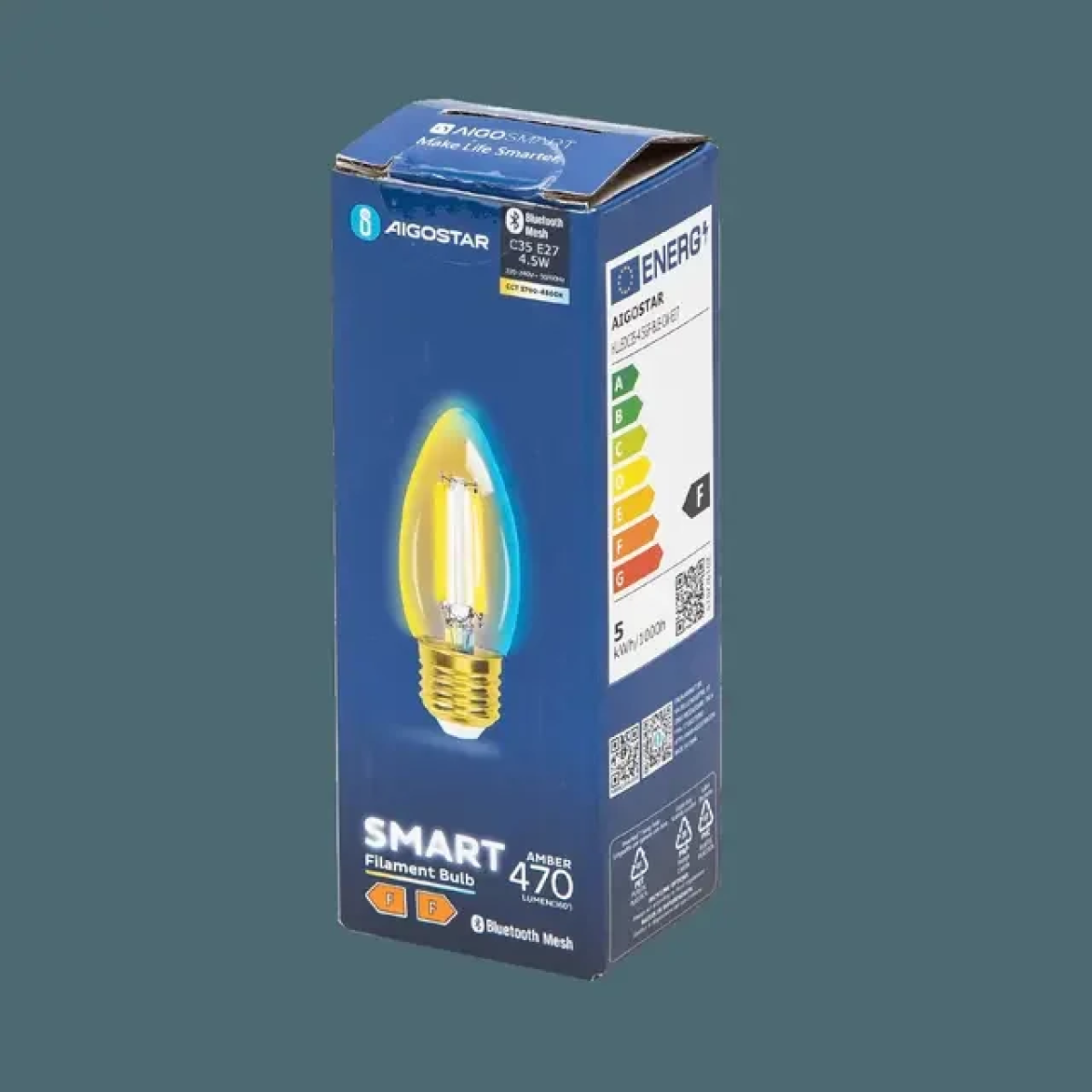 Έξυπνη Λάμπα Bluetooth Mesh C35 4,5W CCT Aigostar