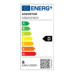 Έξυπνη Λάμπα Bluetooth Mesh G125 6W CCT Aigostar