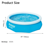 Φουσκωτή Οικογενειακή Πισίνα 5377Lt Bestway Fast Set 57273 - Μπλε