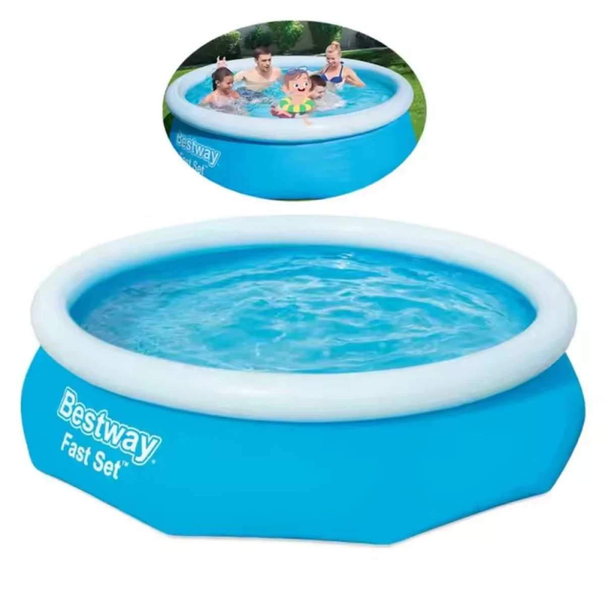 Φουσκωτή Οικογενειακή Πισίνα 5377Lt Bestway Fast Set 57273 - Μπλε