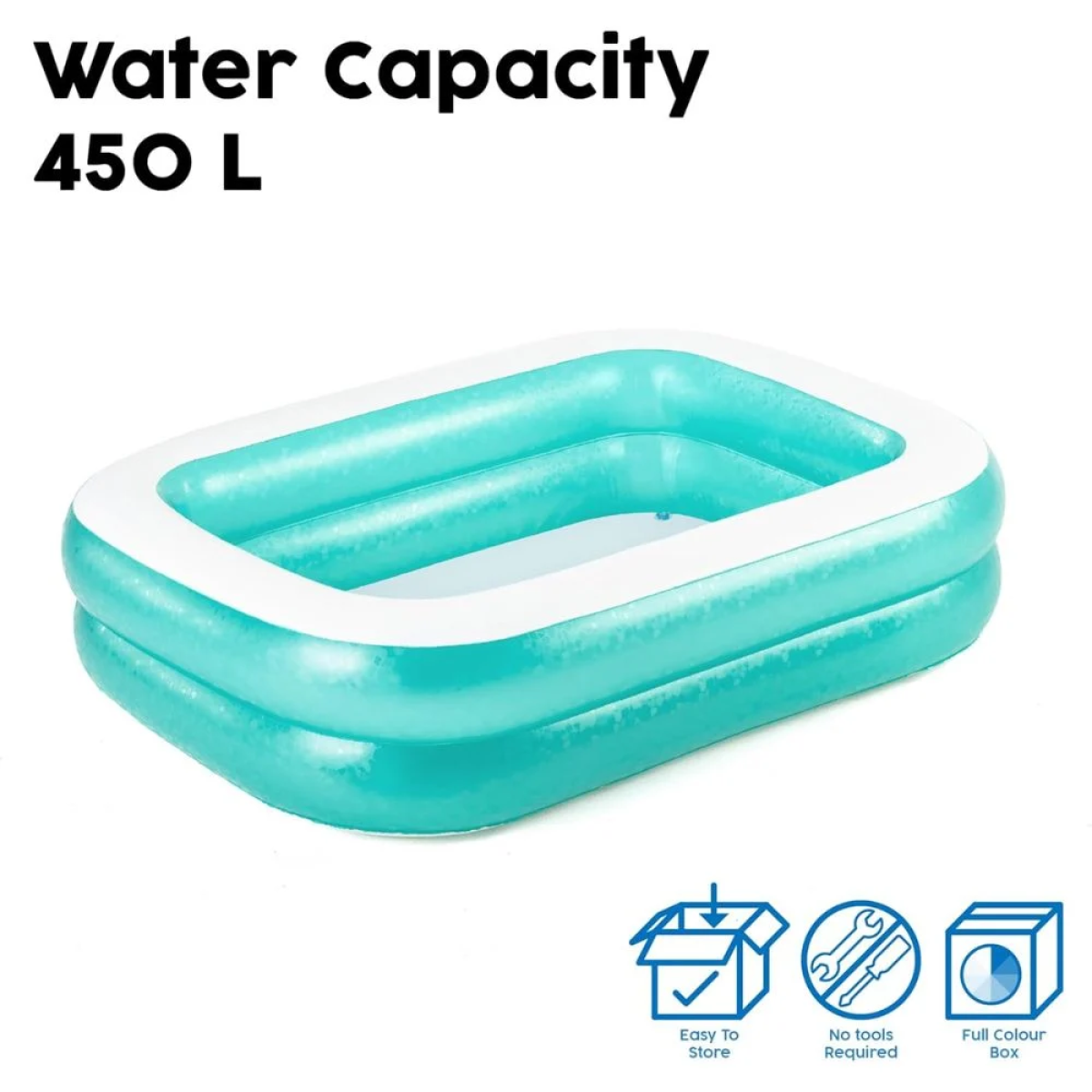 Φουσκωτή ορθογώνια πισίνα 200x146x48cm Bestway 54006