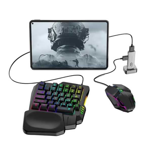 Gaming Set Κινητού με Πληκτρολόγιο και Ποντίκι Bluetooth RGB LED