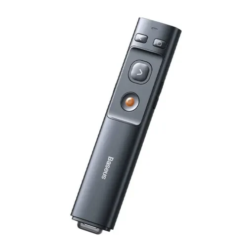 Baseus Τηλεχειριστήριο Παρουσιάσεων Orange Dot με laser Ασύρματο Γκρι ACFYB-0G