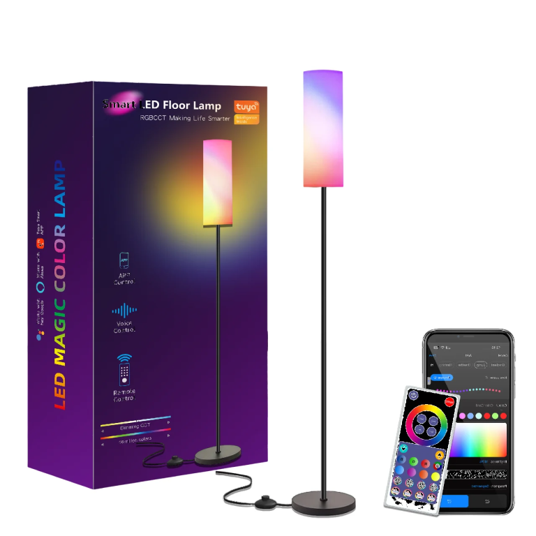Επιδαπέδιο φωτιστικό RGB LED 165cm με τηλεχειριστήριο Tuya LD-071
