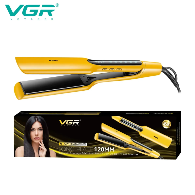 Ισιωτική Μαλλιών με Κεραμικές Πλάκες VGR V-521 - Κίτρινο