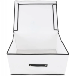 Κουτί Αποθήκευσης Tpster 31000 Υφασμάτινο – 60x40x30cm – Λευκό/Μαύρο