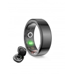KSIX Smart Ring Saturn XL 21.4mm 5ATM με Παλμογράφο και Sleep Monitor Μαύρο BSR01N12