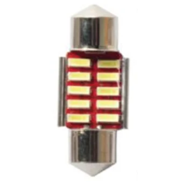 Λαμπτήρας Πινακίδας Αυτοκινήτου 31MM-10SMD 12V 1,3W Λευκό Φως - 88115