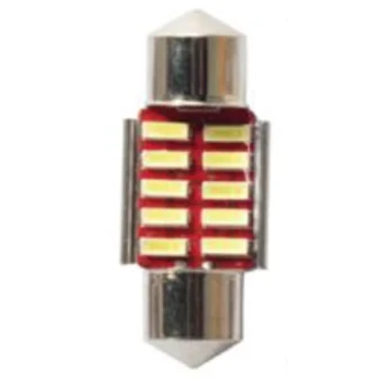 Λαμπτήρας Πινακίδας Αυτοκινήτου 31MM-10SMD 12V 1,3W Λευκό Φως - 88115