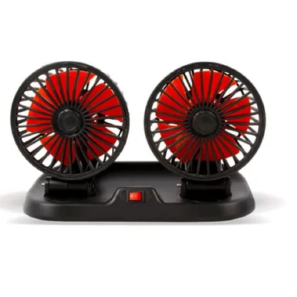 Mini Ανεμιστήρας Αυτοκινήτου Διπλής Κεφαλής 12V 0,51A 11,9W 295914