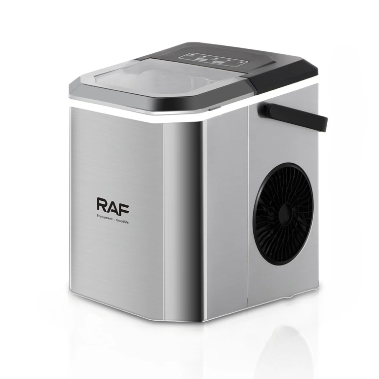 Παγομηχανή RAF R.0300 Επιτραπέζια, 95W, Ρυθμιζόμενο Μέγεθος Παγοκύβων - Ασημί