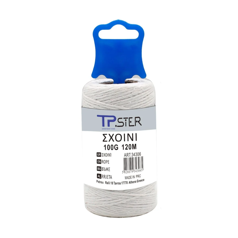 Σχοινί Βαμβακερό 100G 1,5mm*120m Λευκό 34306