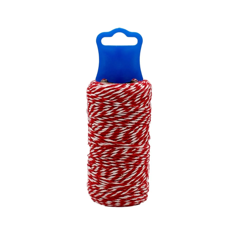 Σχοινί Βαμβακερό 80G 1,5mm*60m Κόκκινο/Λευκό 34319