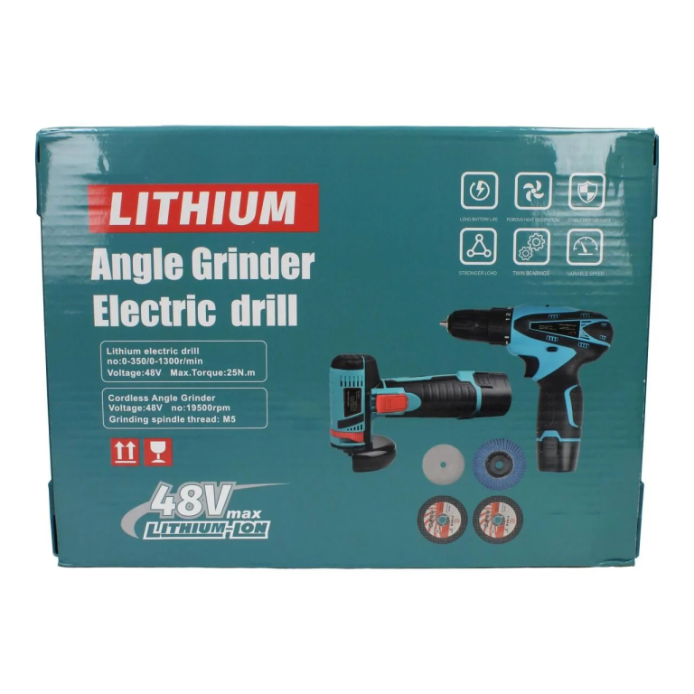 Σετ Εργαλείων 2τμχ σε Βαλιτσάκι – Επαναφορτιζόμενο Κατσαβίδι και Πλαινός Τροχός 48V με 2 Μπαταρίες