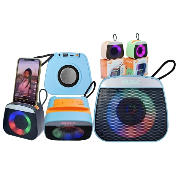 Ηχείο Bluetooth με RGB Φωτισμό LED 12x7,5cm Homie 108510