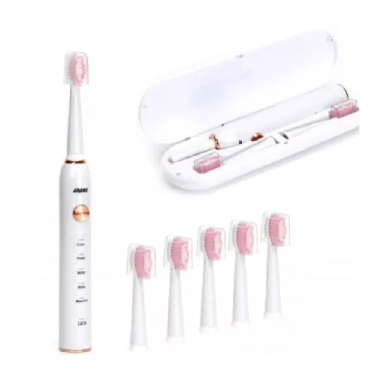 Ηλεκτρική Οδοντόβουρτσα MDHL με 6 αντικαταστάσιμες κεφαλές MD-801 Λευκό