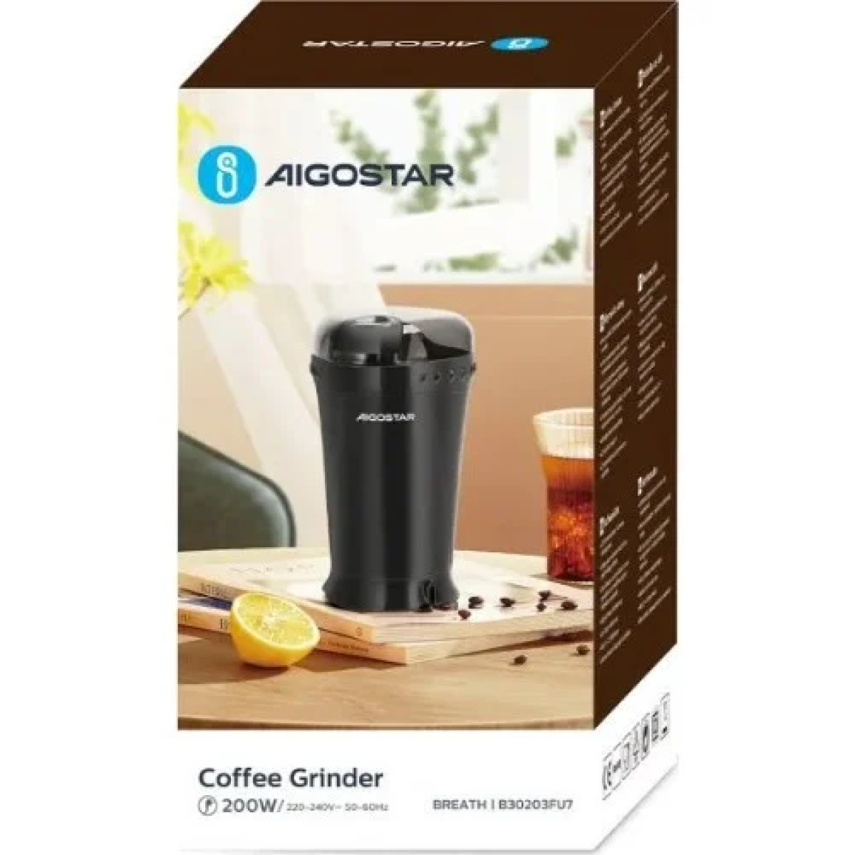 Ηλεκτρικός Μύλος Καφέ 200W Aigostar Coffee Grinder