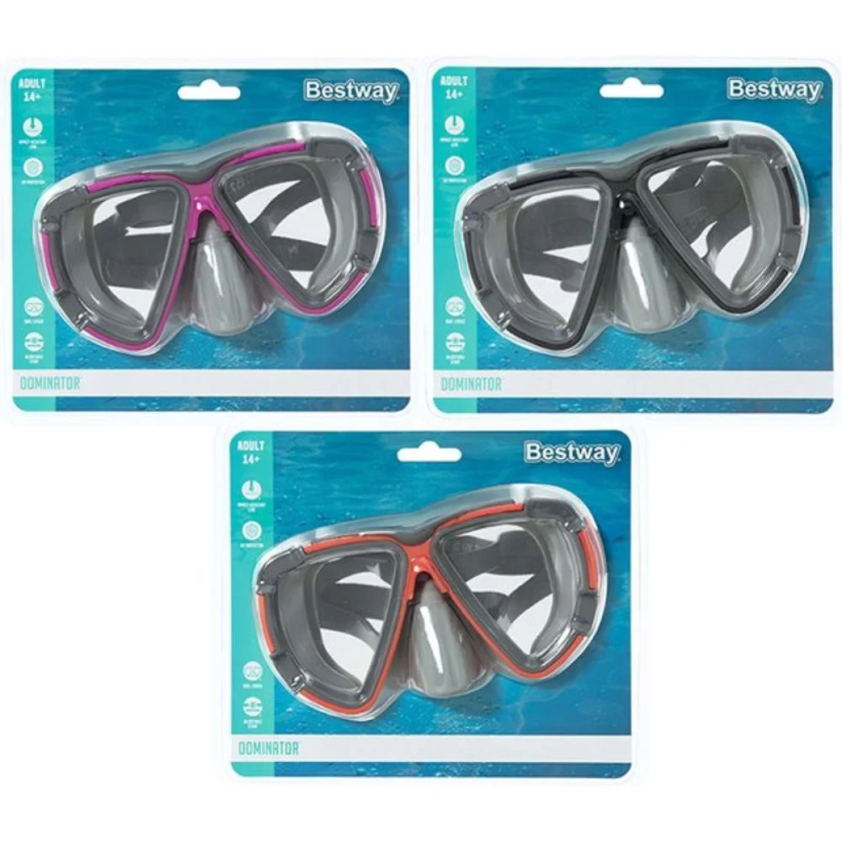 Μάσκα Ενηλίκων Dominator Bestway 22052 Μαύρο