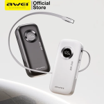 Power Bank γρήγορης φόρτισης 10000mAh με καλώδιο USB-C και θύρα φόρτισης Awei PA-9 λευκό - Image 2