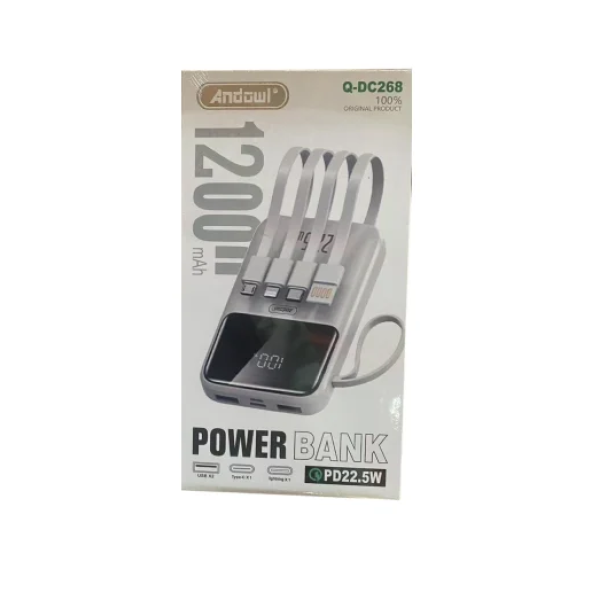 Power Bank γρήγορης φόρτισης 12000mAh 22.5W Andowl Q-DC268