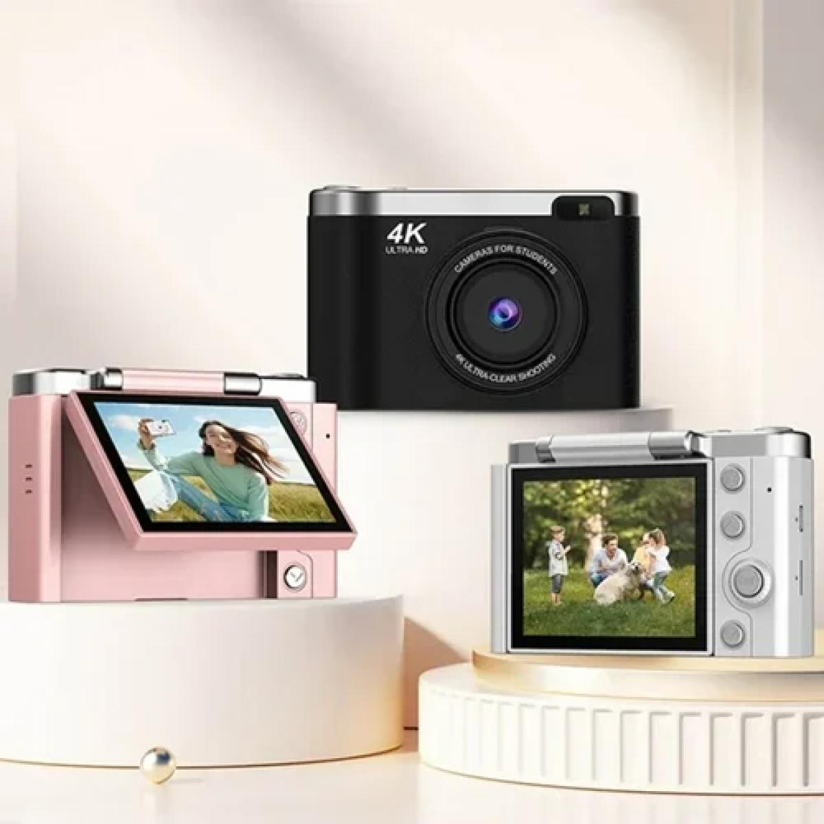 Ψηφιακή κάμερα 4K 2,8″ 1300mAh - ασημί - Image 2