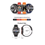 Ψηφιακό ρολόι Smartwatch LG78 Pro - κόκκινο - Image 2