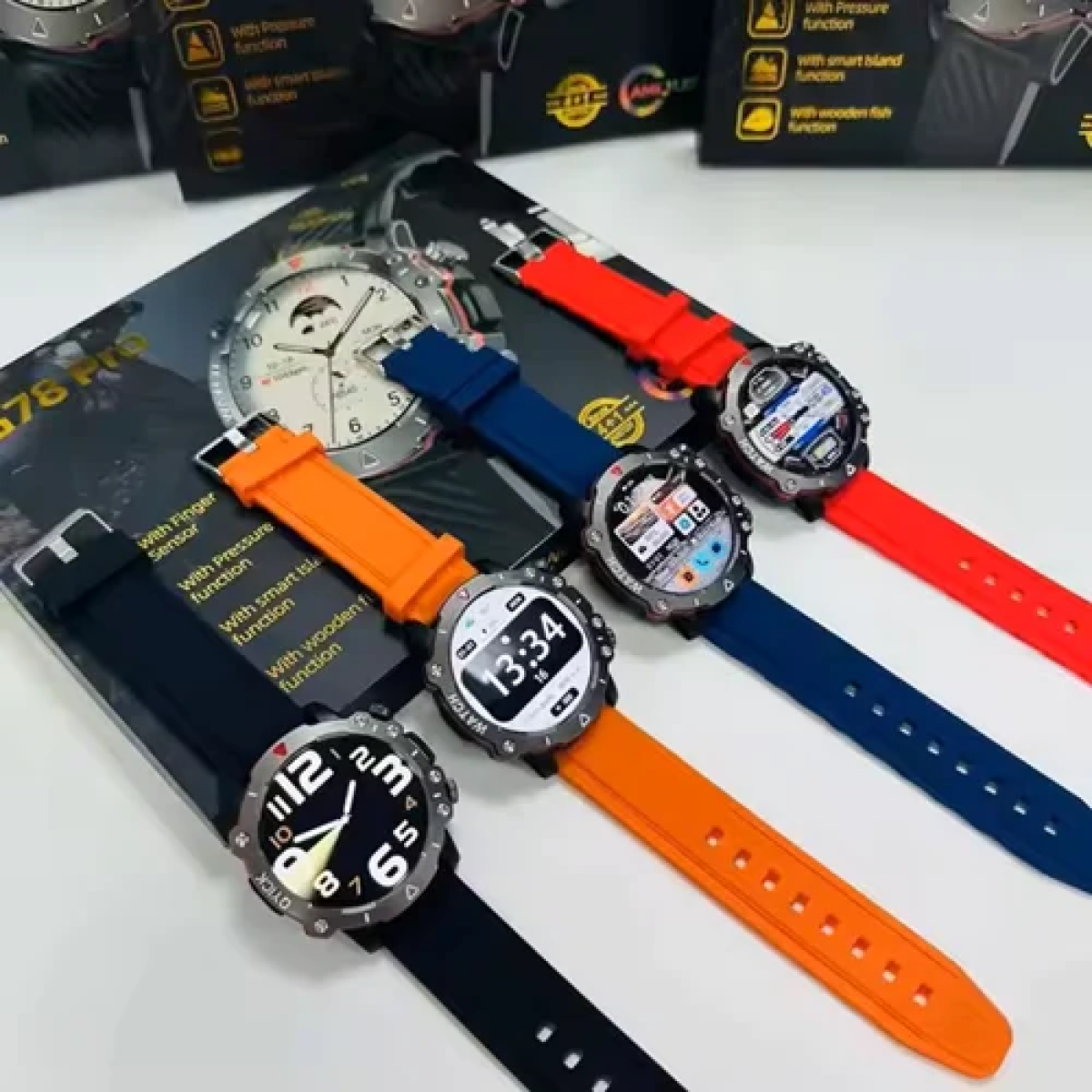 Ψηφιακό ρολόι Smartwatch LG78 Pro - κόκκινο - Image 3
