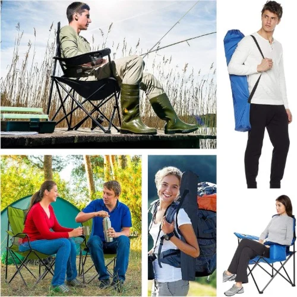 Πτυσσόμενη Καρέκλα Παραλίας/Camping με Ποτηροθήκη 80x50x50cm CY-8020 Κόκκινη