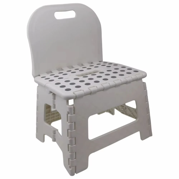Πτυσσόμενο Φορητό Σκαμπό 22x29x43 cm με αντοχή έως 150kg 3318286 Λευκό