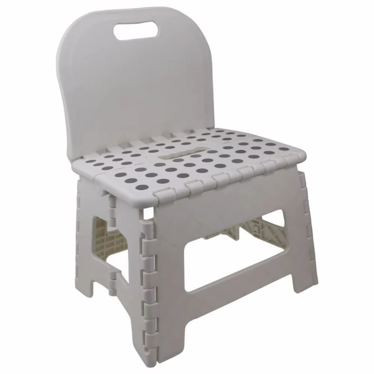 Πτυσσόμενο Φορητό Σκαμπό 22x29x43 cm με αντοχή έως 150kg 3318286 Λευκό