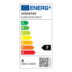Ρυθμιζόμενη LED Λάμπα G45 E27 4W 2700K Aigostar - Image 2