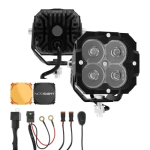 Σετ αδιάβροχοι προβολείς αλουμινίου LED 20W 4SMD 12V/24V 1360LM 6500K ψυχρό λευκό IP67 2τμχ A500-WL1-3S NOVSIGHT