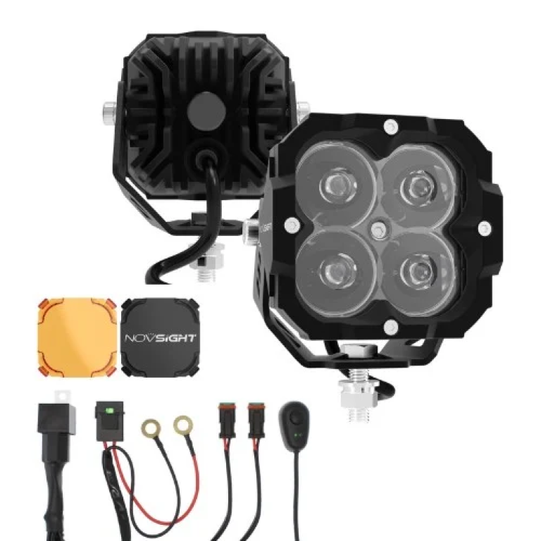 Σετ αδιάβροχοι προβολείς αλουμινίου LED 20W 4SMD 12V/24V 1360LM 6500K ψυχρό λευκό IP67 2τμχ A500-WL1-3S NOVSIGHT