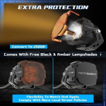 Σετ αδιάβροχοι προβολείς αλουμινίου LED 20W 4SMD 12V/24V 1360LM 6500K ψυχρό λευκό IP67 2τμχ A500-WL1-3S NOVSIGHT