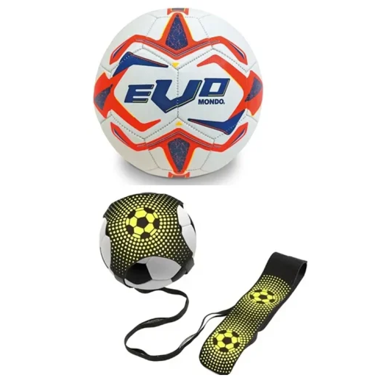 Σετ μπάλα ποδοσφαίρου EVO SOCCER με ρυθμιζόμενη ζώνη μέσης με σχοινί