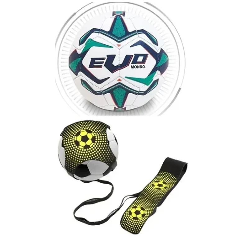 Σετ παιδική μπάλα ποδοσφαίρου EVO με ρυθμιζόμενη ζώνη μέσης & σχοινί