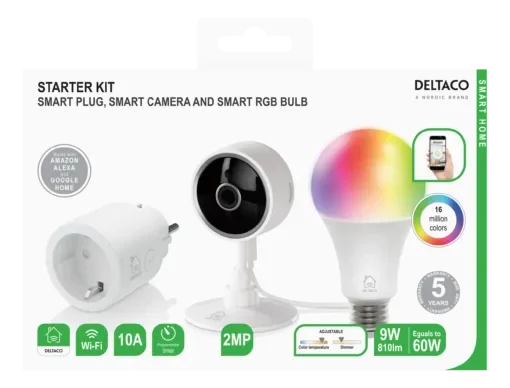 Deltaco Smart Home starter kit 1 Κάμερα 1 Λάμπα 1 Πρίζα SH-KIT02