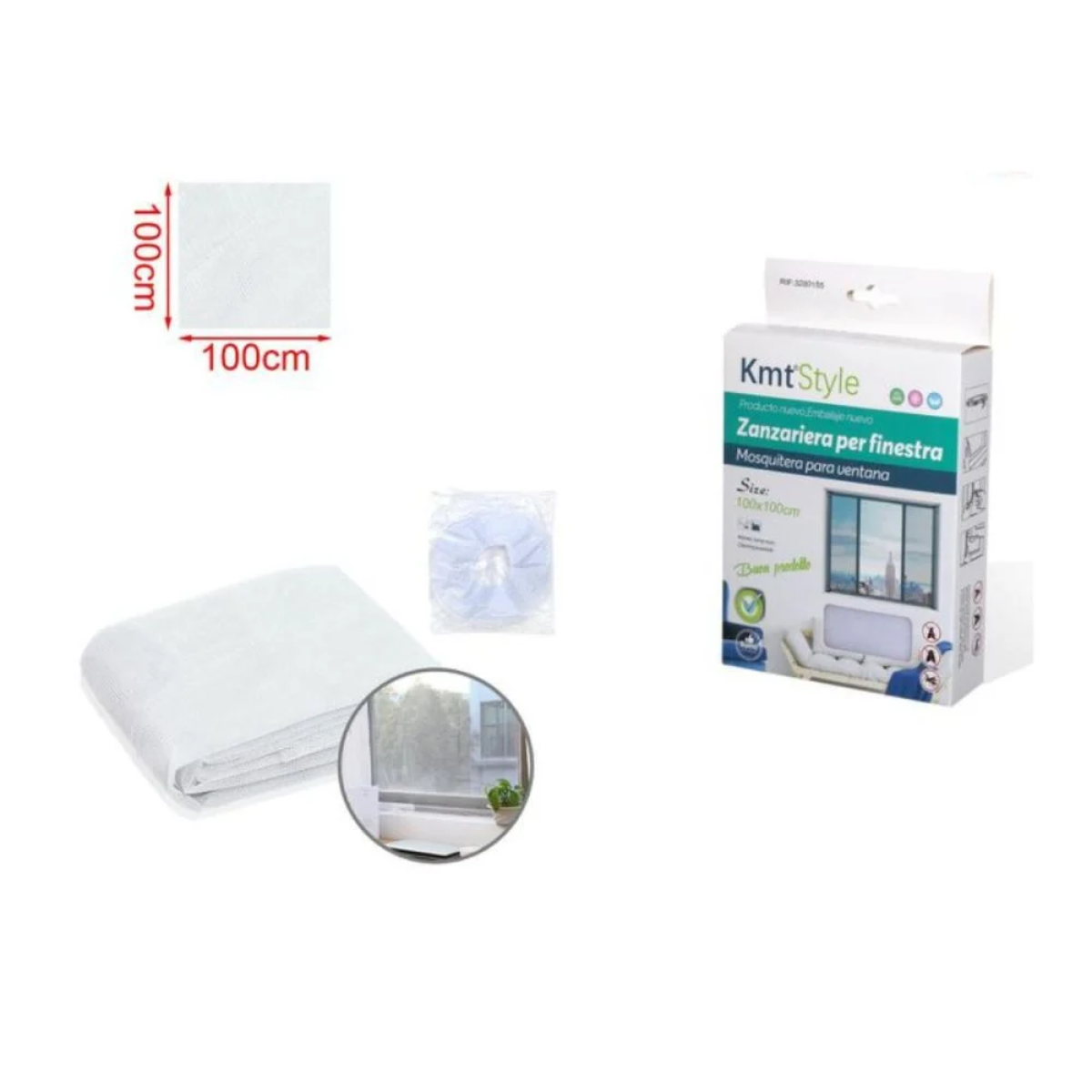 Σίτα Κουνουπιέρα Παραθύρου Λευκή 100x100cm KMT Tools 3280155