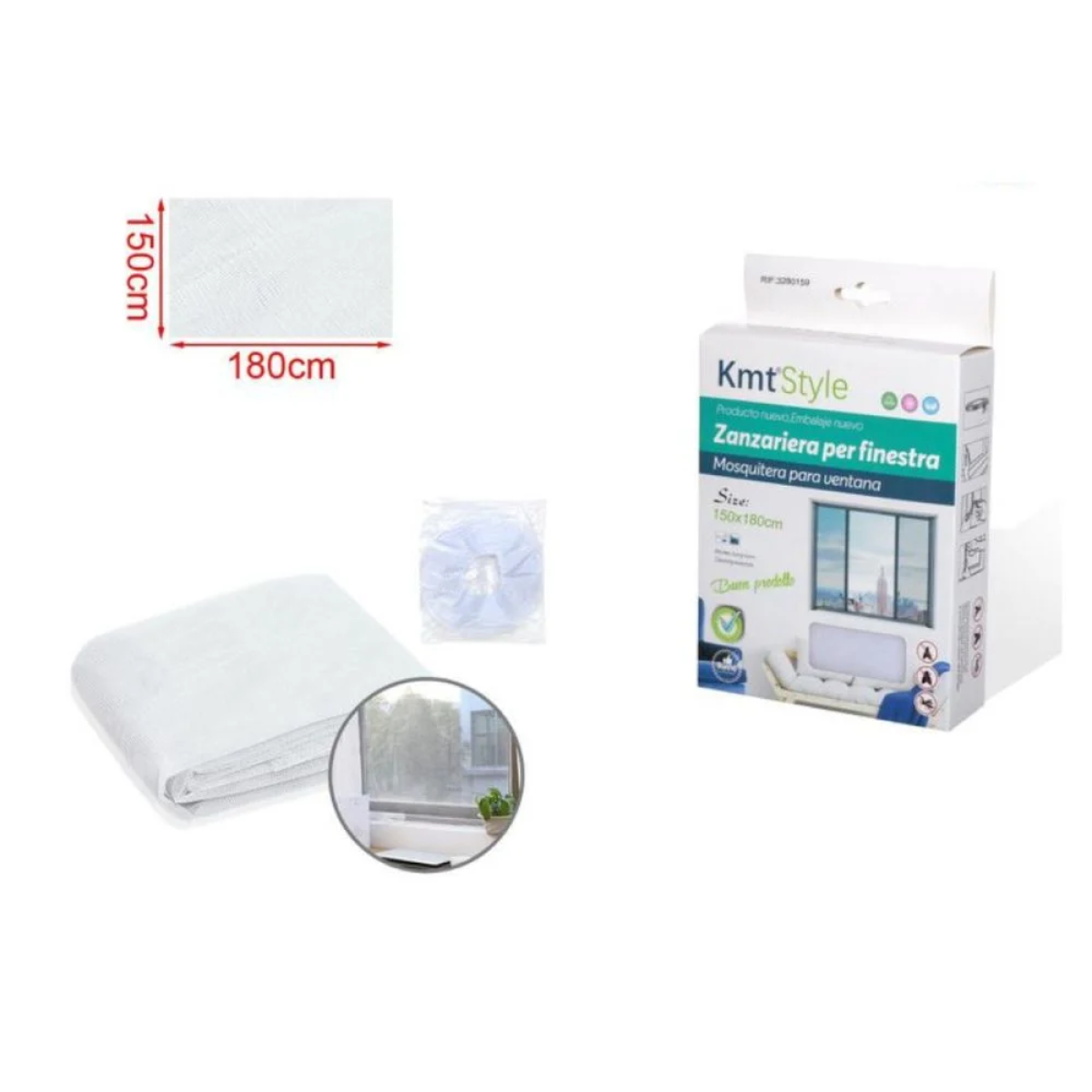 Σίτα Κουνουπιέρα Παραθύρου Λευκή 150x180cm KMT Tools 3280159