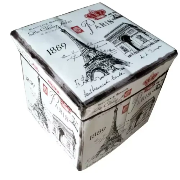 Σκαμπό Πτυσσόμενο με Αποθηκευτικό Χώρο 31x31cm 35335-02 Paris